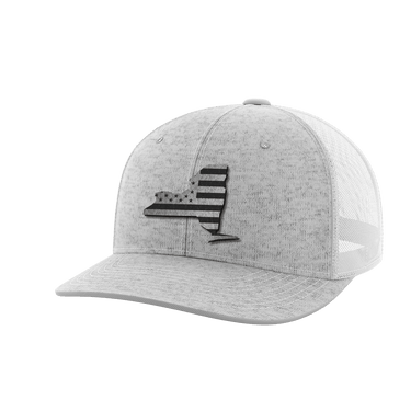 New York United Hats Hat Greater Half Heather Grey/White Black Leatherette New York